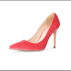 Azar Blush Vegan Velvet Pumps